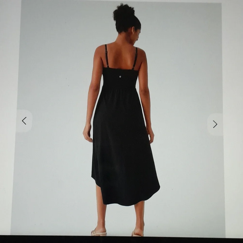 HALARA Black High-Low Midi Dress - Picture 2 of 4